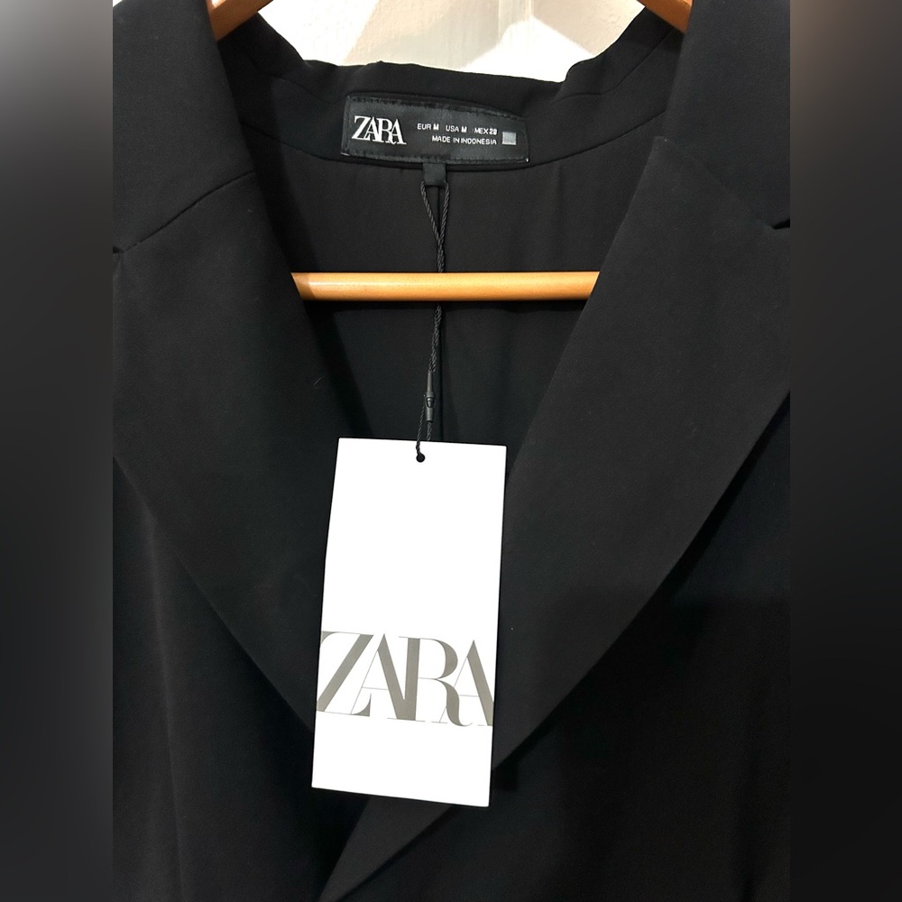 NWT Zara women’s Pants Suit black with sleeveless double breasted top Sz M - Picture 4 of 7